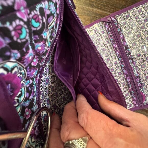 Vera Bradley Large Hanging Travel Organizer in Purple Medallion Print NWOT - Picture 6 of 14